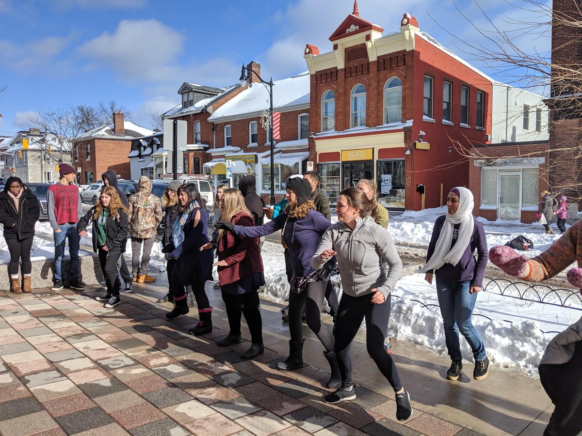 MichaelH_KEYS's tweet photo. Hey, a little snow doesn't stop Zumba on the Street at KEYS. #WellWeek @KEYS_Employment https://t.co/z2q194EJDz