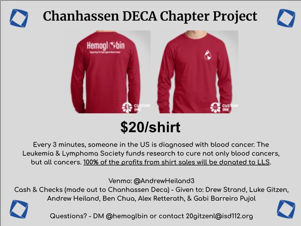 Support a great cause and Chanhassen DECA group <a href="/Hemoglbin/">Team Hemoglobin</a> ‼️🙏🏼 Click on this link to fill out the order form forms.gle/WUsTZduwnqqCxH…