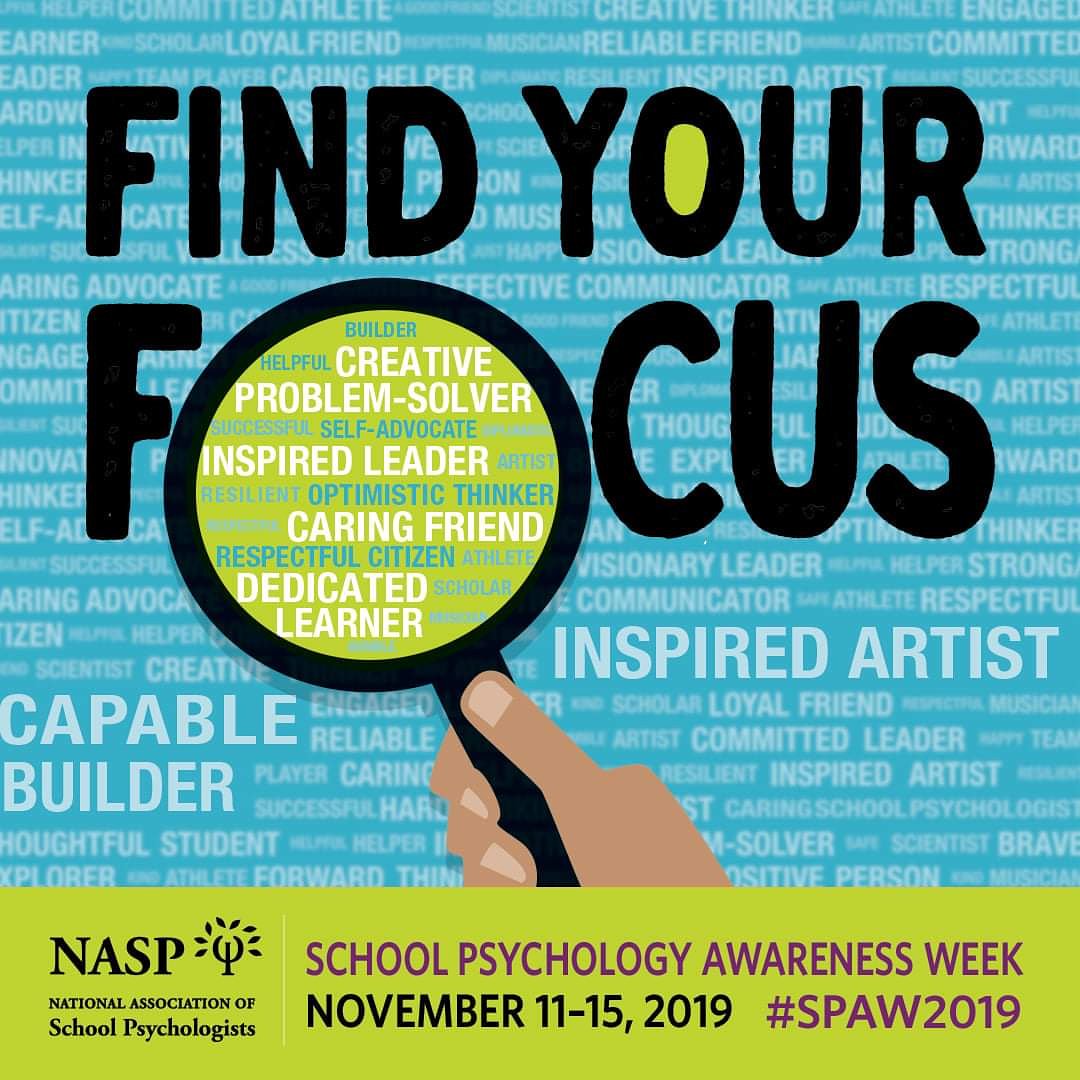 RITSchoolPsych's tweet photo. Happy School Psychology Awareness Week! #SPAW2019 https://t.co/nFFF4b9roz