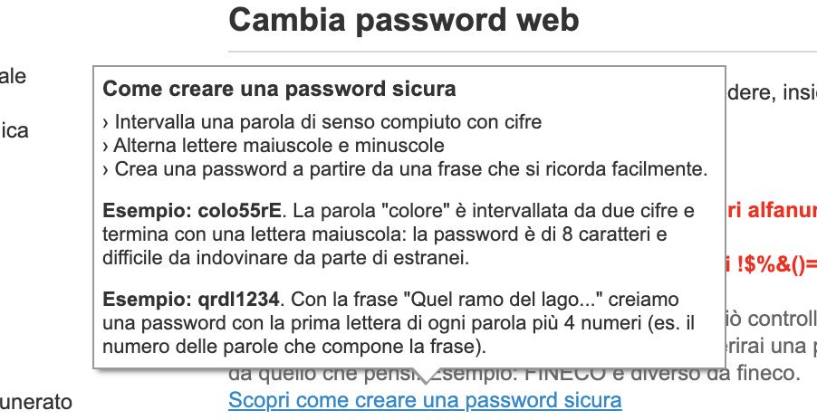 They are also suggesting a couple of secure passwords (no, they are not randomly generated, they're the same for everyone) in case you don't want to google.