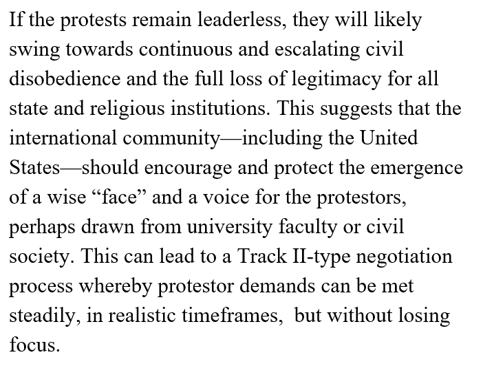 Leaderless protests are cool and all, but every friend of Iraq should hope and encourage protestors to find a spokesperson and a simple structure and process. Chaos won't win.