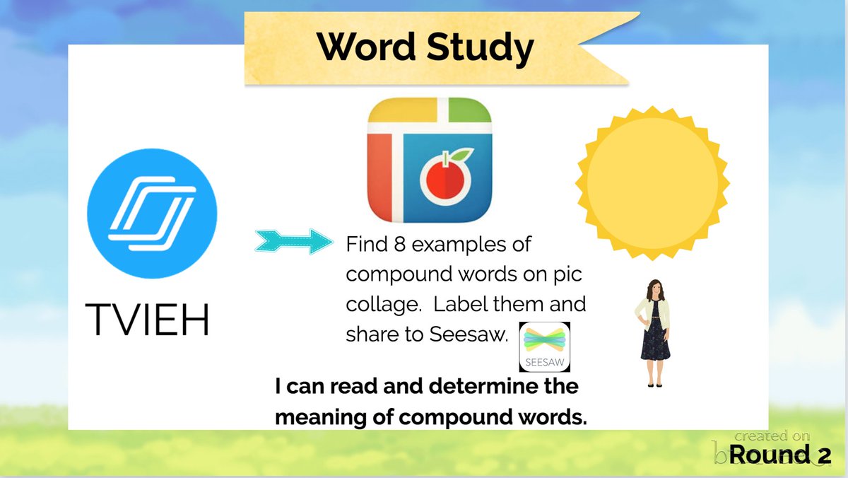 sarafrater's tweet image. A4:  We use a reader&apos;s workshop model- word work follows a routine each week and each task is followed by creating.  We use flipped practice w/@buncee to spell +sort buff.ly/34mLcB7, making words w/@seesaw and grammar practice followed by creating! #BunceeChat #SeesawChat