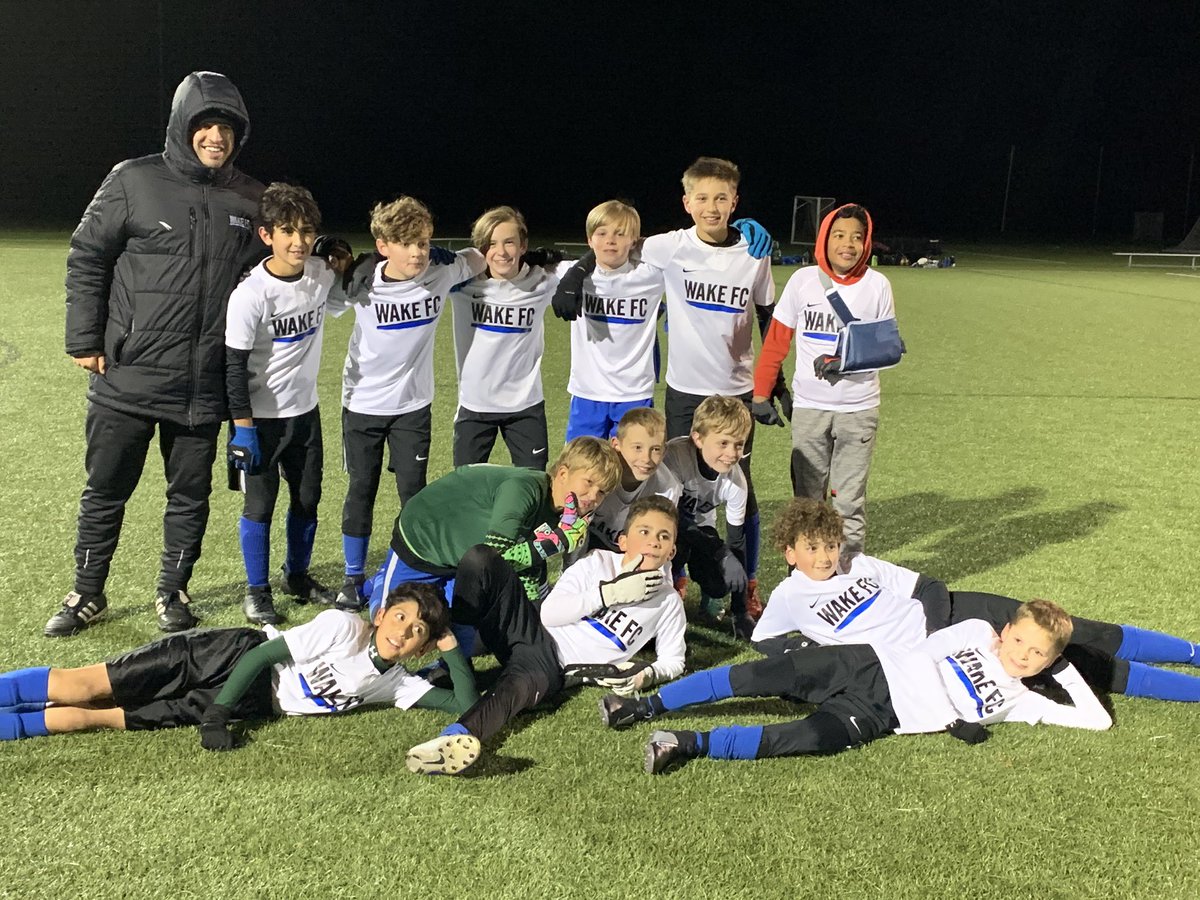 Kristi_Chestnut's tweet photo. Big congrats to these First Division Champs. It was a cold and tough game for @WakeFC 08 Blue, but they came out on top with the “W”! On to conference playoffs! 💙⚽️💙 #proudMom https://t.co/T2hAN7GP9H