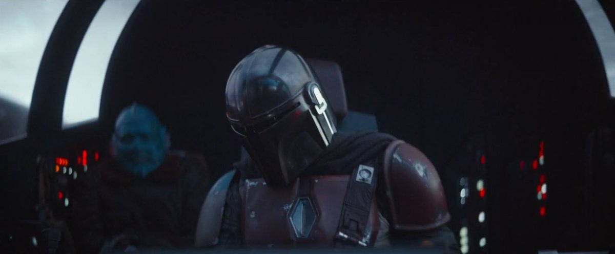  #TheMandalorian   I love how they have restored the dashboard in the reflection of the helmet.