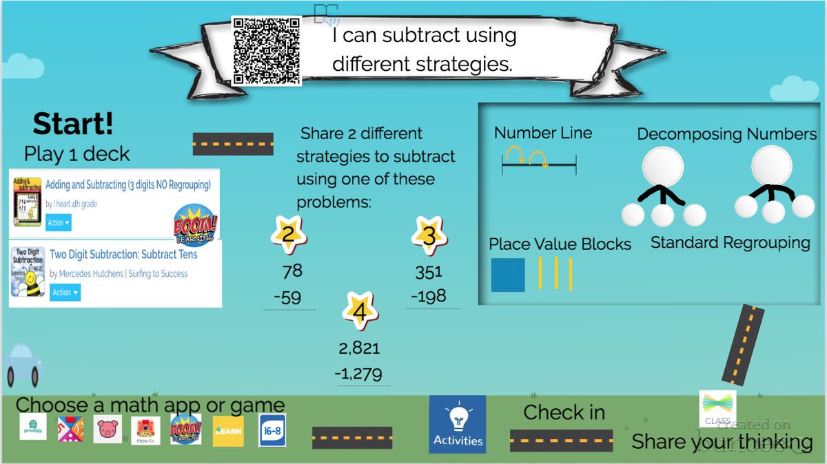 A5: I like to make lessons where they can choose their level of understanding.  Here's an example with math where students can choose and share at their level and then choose an activity that fits their needs when done. #BunceeChat #SeesawChat
