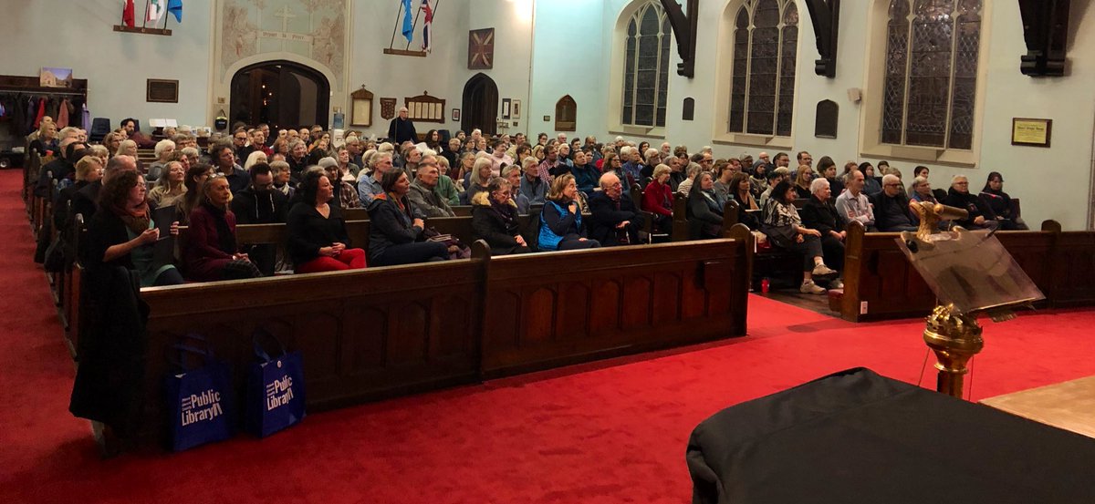 TroyMaracle's tweet image. Packed house for @Niigaanwewidam talk on John A Macdonald in Prince Edward County.  The conversations that need to happen. Kudo’s to Picton and Prince Edward County Library and Council for bringing a broader conversation around Sir John A Macdonald legacy. #TruthMustBeTold