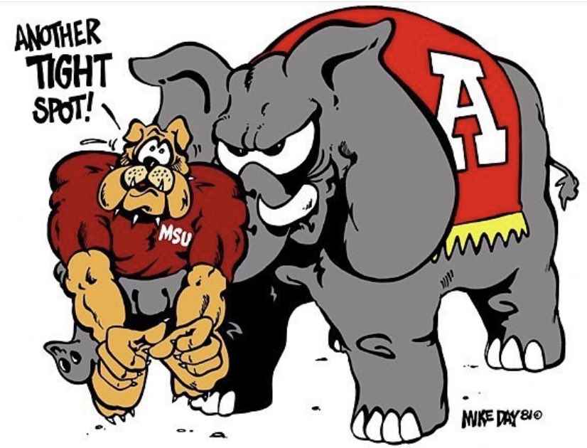 jkittkat's tweet photo. @RyanCFowler @JJacobHarrisonn @TheGAMEon1009 @TidalTowel @DrewD977ESPN @brettbeaird #BamaTwitterArmy 
#HateStateWeek 
#KickMutt
#StompTheBulldogs🐘
#SilenceTheCowbells
#RollTide🅰️🐘🌊🏈 https://t.co/WmY1lKkNcp