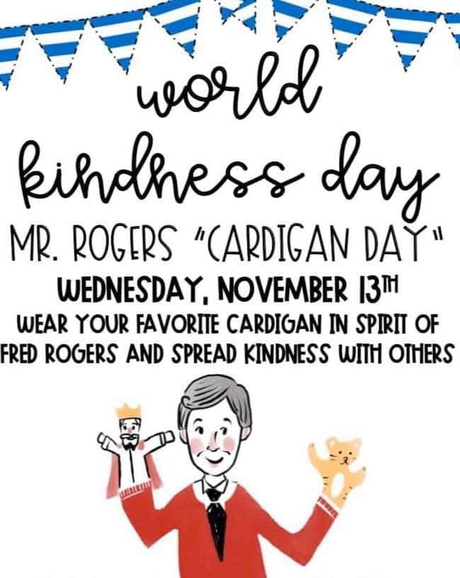 Don’t forget your cardigan tomorrow!