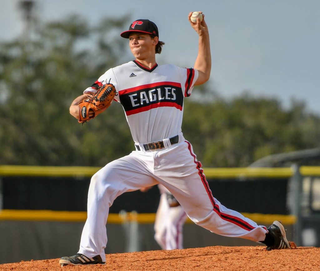 PolkStBaseball's tweet photo. Congrats to lefty Timothy Watkins on his commitment to @SamfordBaseball! Bulldogs are getting a great kid with an absolute 🔨 breaking ball! #SoarEagles #AllForSAMford https://t.co/CviKGwtOw3