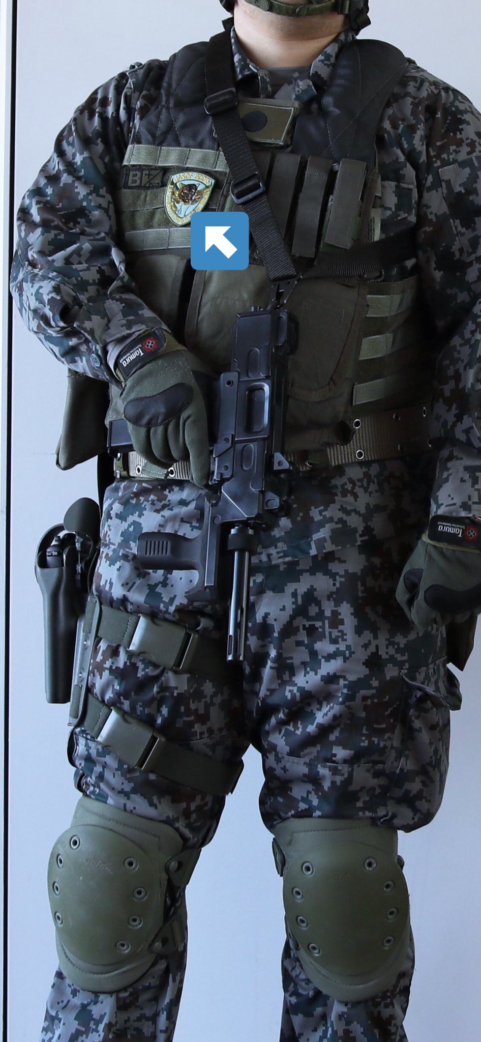 航空自衛隊 基地警備教導隊 BDDTS 部隊ワッペン 野戦迷彩服用