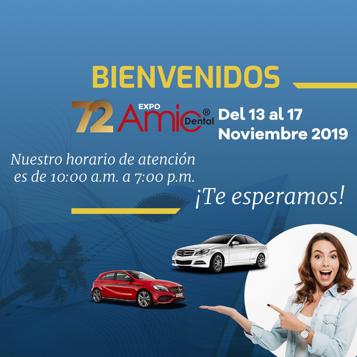 amicdentalmx's tweet photo. Recuerda que nuestros horarios de atención son Miércoles a Sábado de 10:00 a.m. a 7:00 p.m. y el Domingo de 10:00 a.m. a 6:00 p.m. #Expo_72_Amic #AMIC #BeAMIC #ExpoNoviembre https://t.co/y4KR6o3NLP
