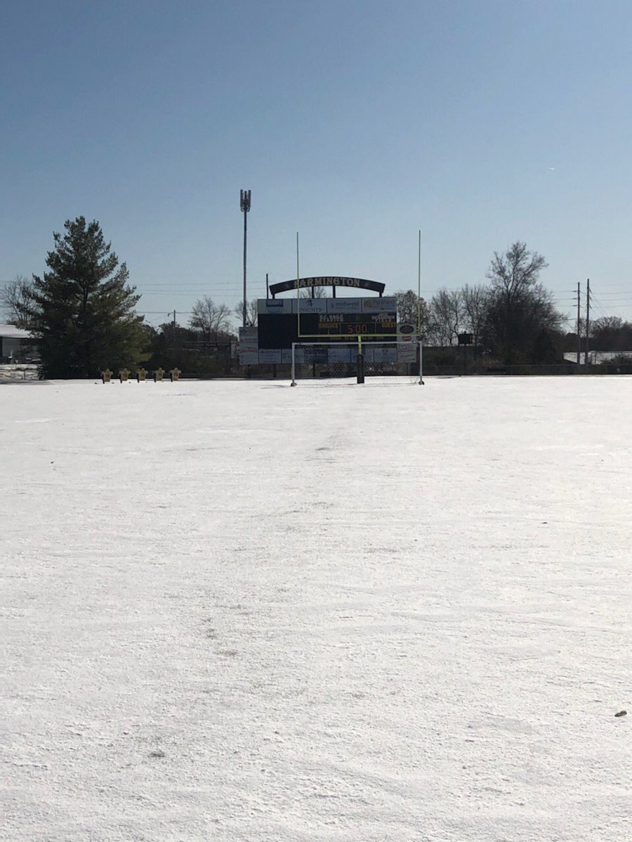 ErikKruppe's tweet photo. Great job dealing with the elements today! Snow on the field=getting deeper into the playoffs #BeatCape https://t.co/NiaVJkBkDA