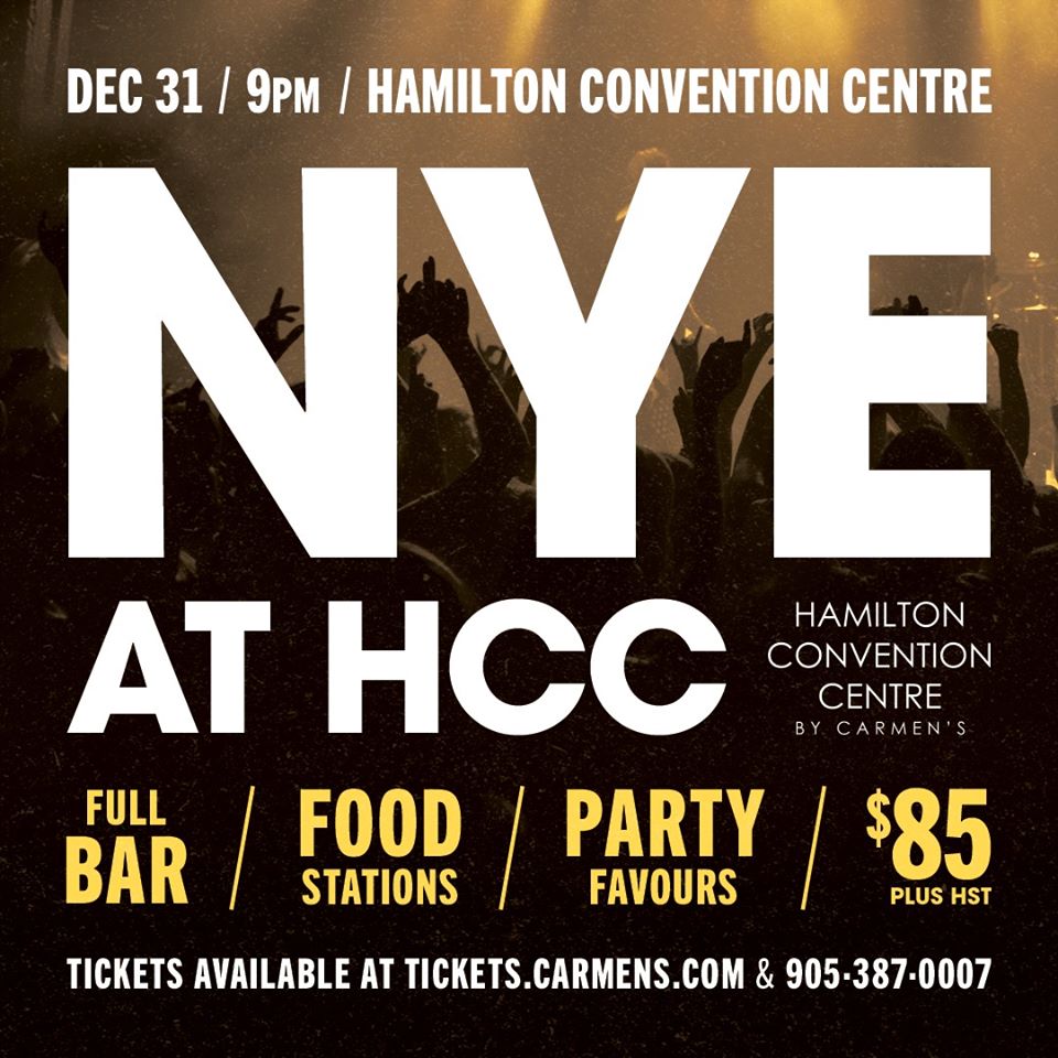 HCC by Carmen's (@hccbycarmens) on Twitter photo Join us for Hamilton's biggest New Year's Eve Bash downtown at the Hamilton Convention Centre! Rock into 2020 with live music by <a href="/FreedomTrain/">Freedom Train</a> enjoy food stations, party favours, and more! Get your tickets online: ow.ly/LoPW50x4NAN
.
.
#HamOnt #NYE #NewYearsEve Join us for Hamilton's biggest New Year's Eve Bash downtown at the Hamilton Convention Centre! Rock into 2020 with live music by <a href="/FreedomTrain/">Freedom Train</a> enjoy food stations, party favours, and more! Get your tickets online: ow.ly/LoPW50x4NAN
.
.
#HamOnt #NYE #NewYearsEve