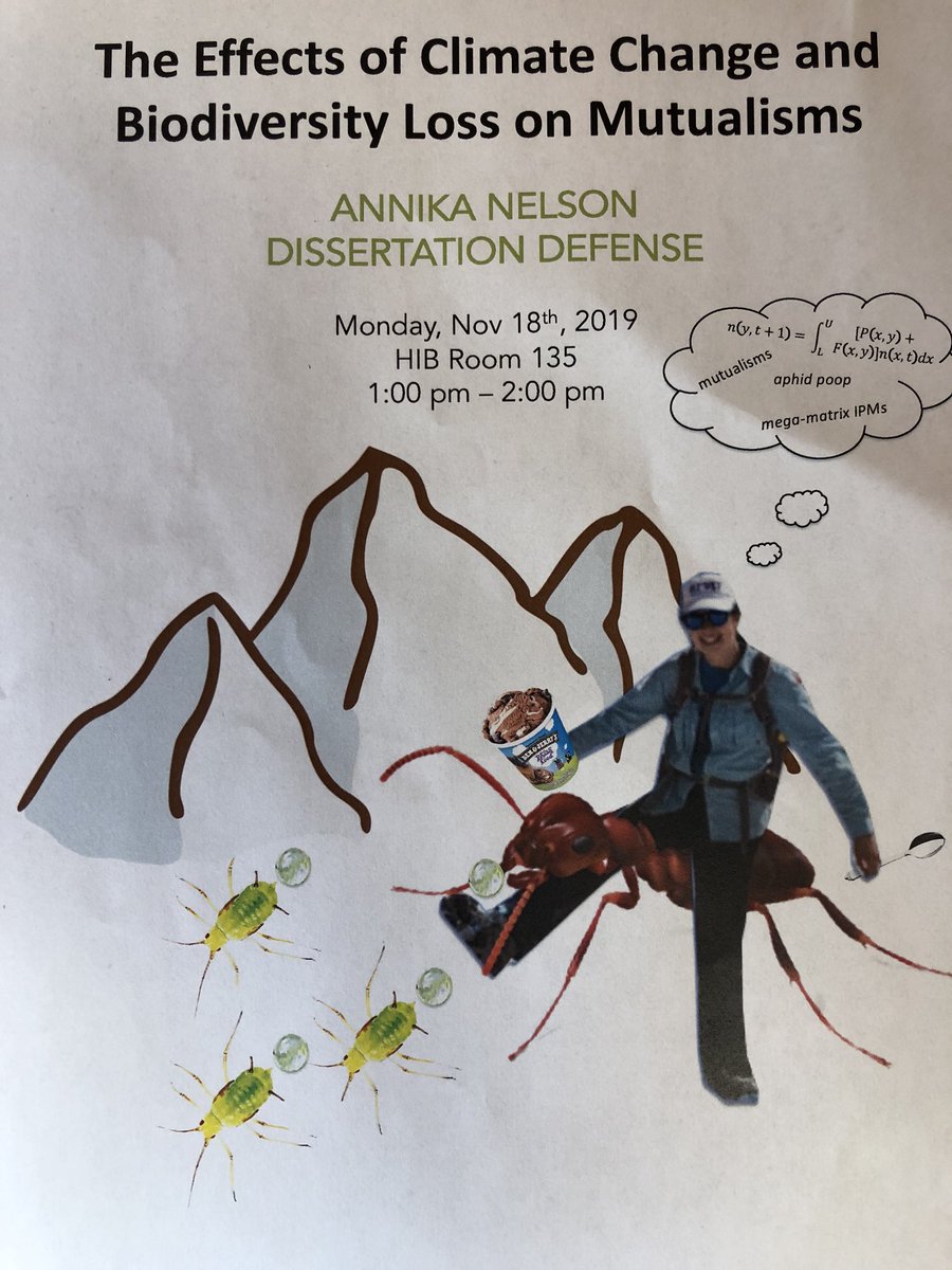 Curious to learn more about the effects of climate change and biodiversity loss on mutualisms? My dissertation defense is on Monday at 1 pm in HIB 135!