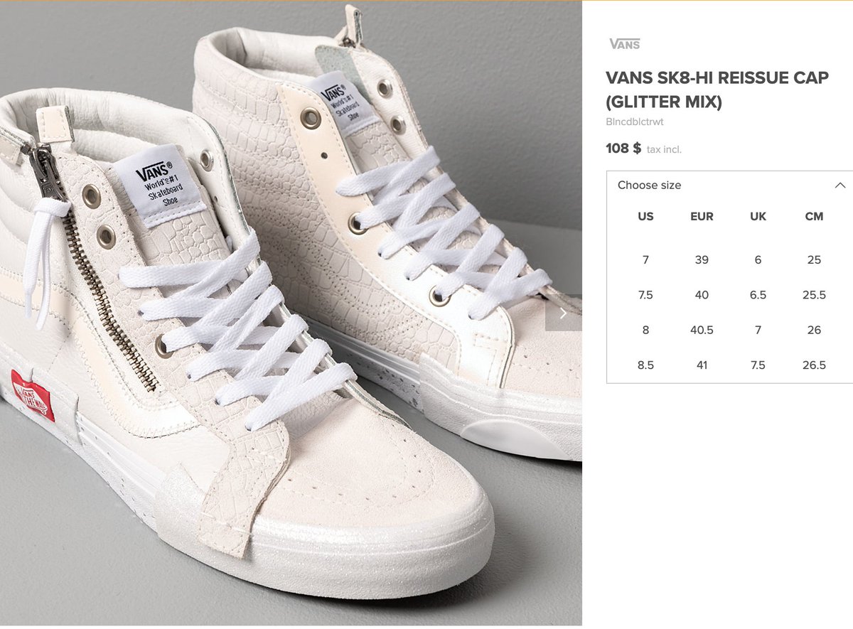 vans sk8 hi reissue glitter