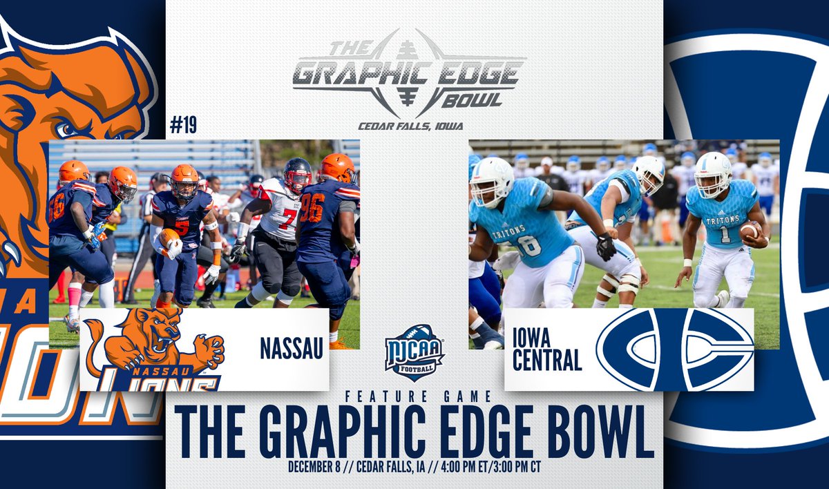 The Closer‼️

The Graphic Edge Bowl - 𝑭𝒆𝒂𝒕𝒖𝒓𝒆 𝑮𝒂𝒎𝒆
No. 19 Nassau 🆚 Iowa Central
📍 Cedar Falls, IA

#NJCAAFootball