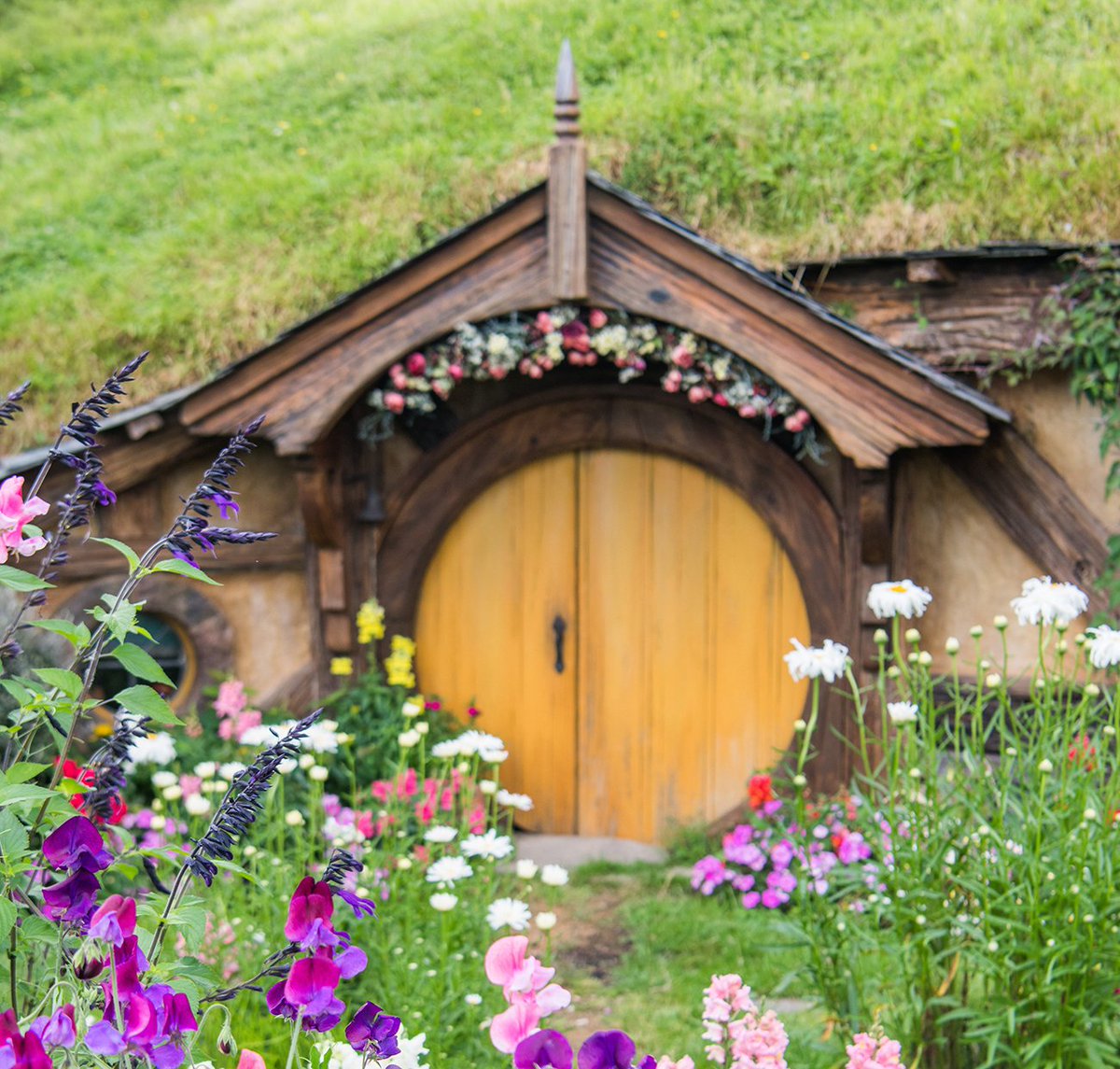 In a hole in the ground... Hobbiton Movie Set, Matamata, NZ.