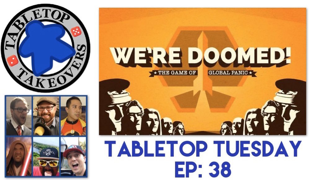 Tomorrow is Premier Wednesday on YouTube. 

Please sure to Subscribe/ turn your Notifications on our new Channel and check out new Episodes every Wednesday. 

This weeks Episode we play “We’re Doomed” from <a href="/breaking_games/">breaking_games</a>. The fun starts at 6pm PST. 

youtu.be/Hqhgx8OfFLo