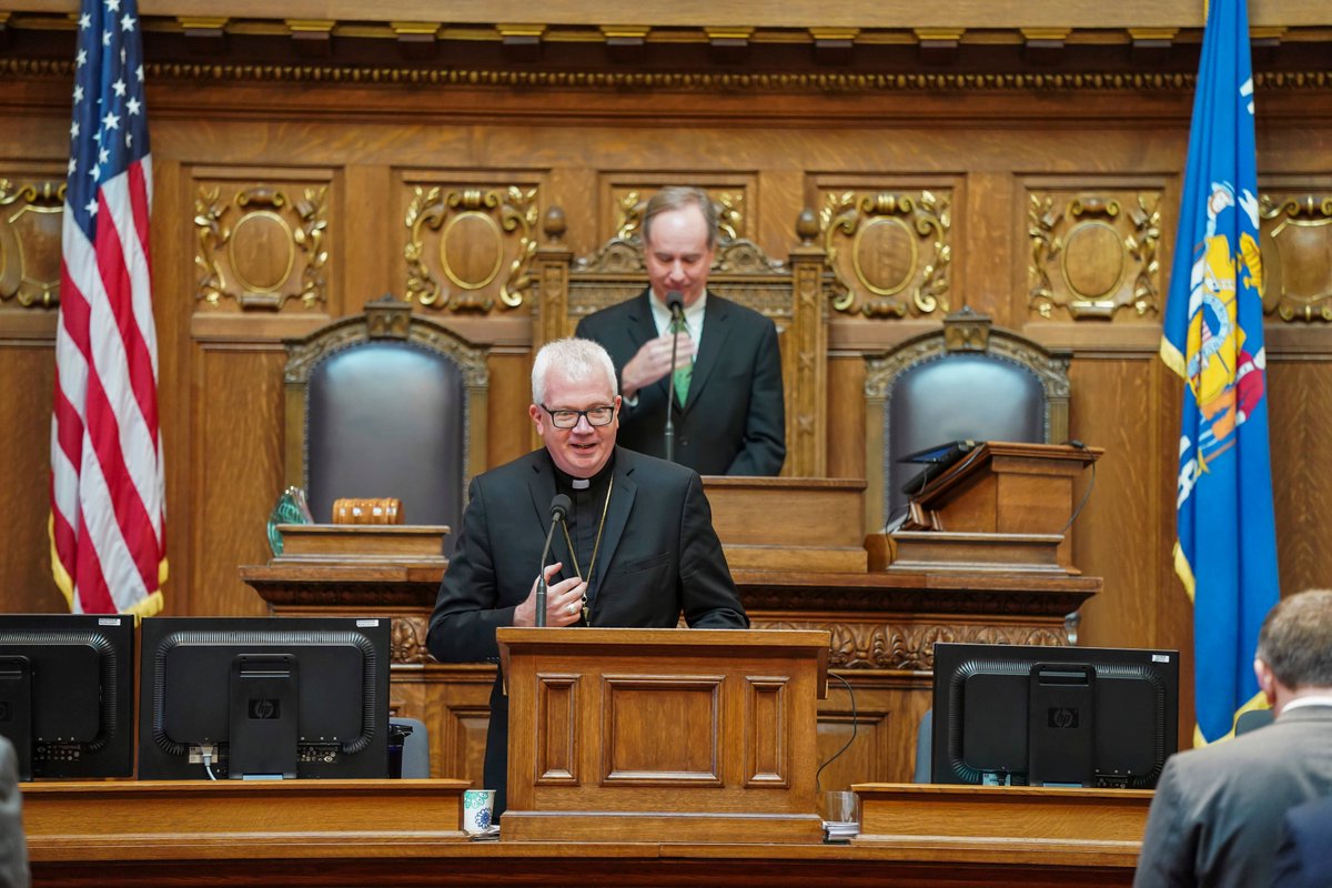 RepWichgers's tweet image. I had the privilege of introducing Bishop Donald Hying of the Diocese of Madison before he delivered the opening prayer for our recent floor session. Thank you for joining us, @bishophying!