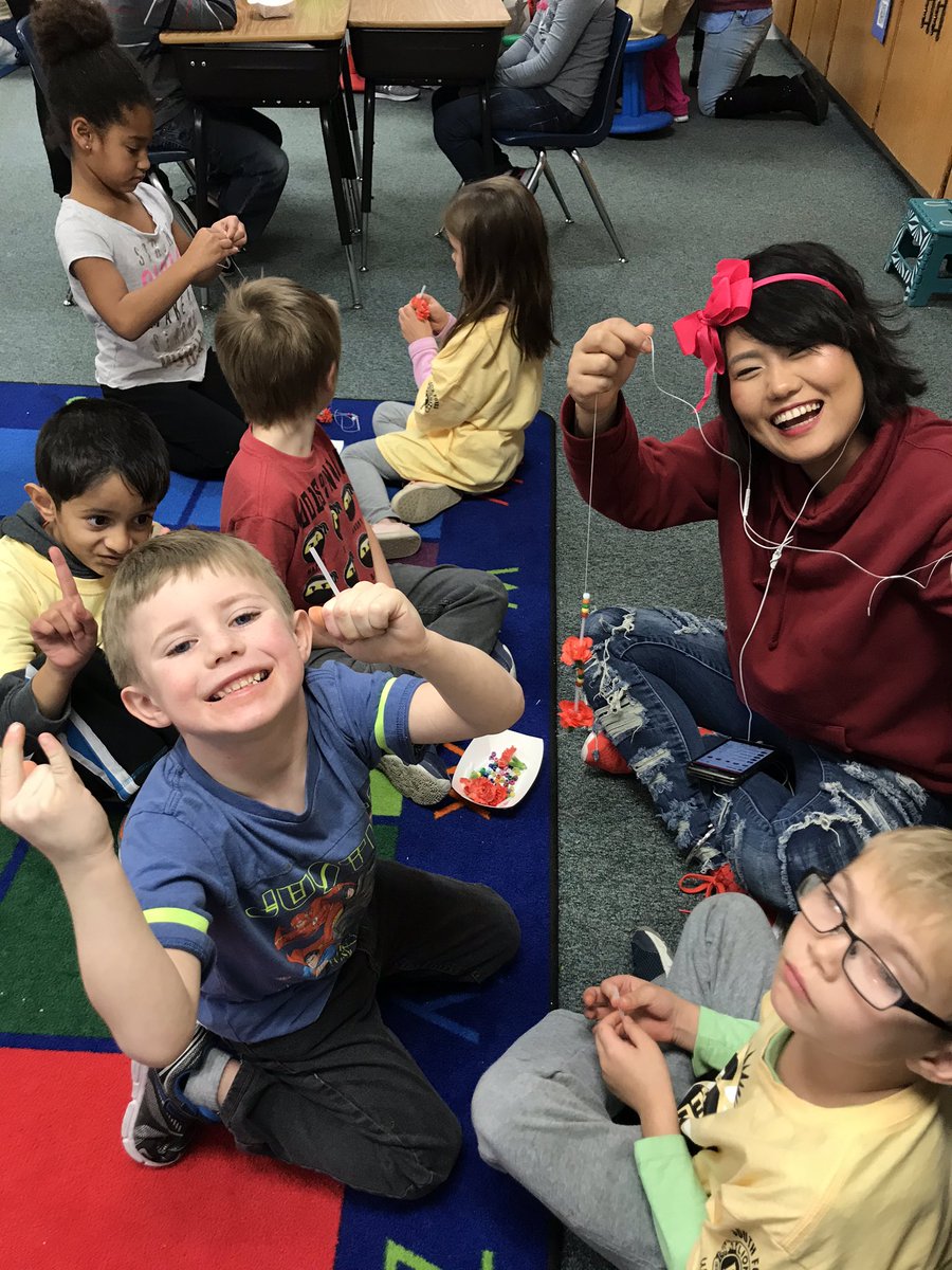 Ellwinship's tweet photo. Thank you to our families for coming in and teaching us how to make Mala! Our Nepali students presented to their class! hope to see U on Thurs. at RR for culture Night #gfwinship #gfschools #learningfromfriends https://t.co/PzH9S9eeYf