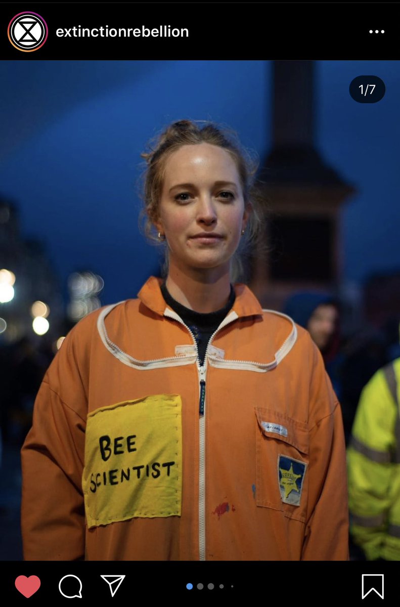 ZuneraBashir's tweet photo. University of Sussex’s very own Bee Scientist featured on @ExtinctionR instagram 🤩🤩  #xr https://t.co/HUfmbZvgi1