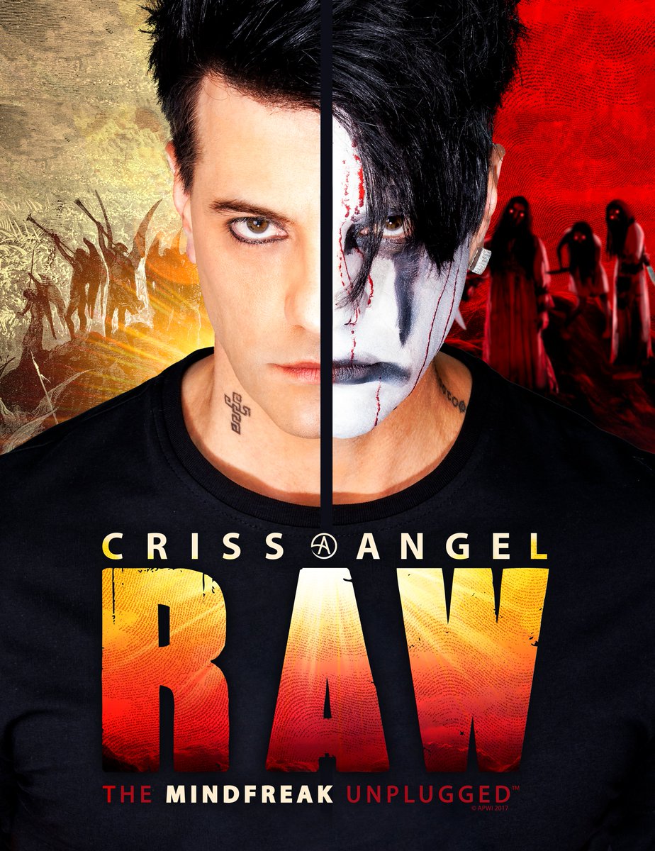 EmensAuditorium's tweet image. Announcing Criss Angel RAW - The Mindfreak Unplugged coming to Emens on January 18, 2020! A theatrical experience bringing Angel's famous sleight of hand street magic, mentalism, and even some of his most iconic illusions to life! 

Learn more: loom.ly/0Lu7nR0