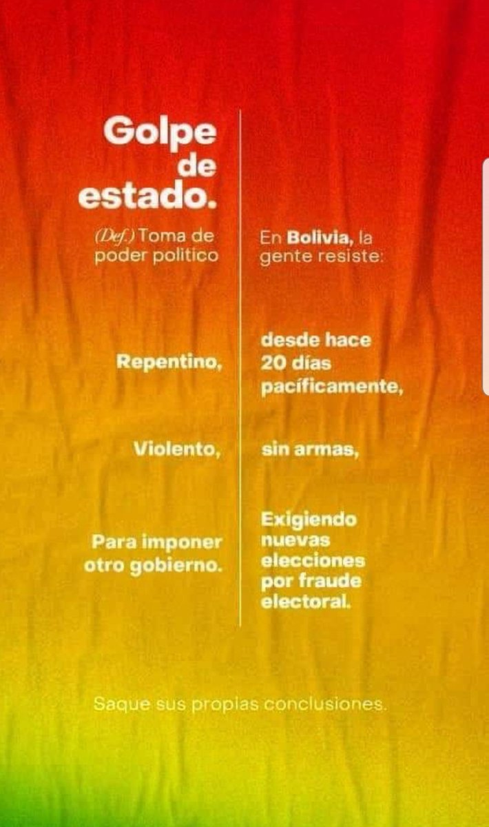 ValeriMist's tweet image. Saquen sus propias conclusiones...
#BoliviaNoHayGolpe #BoliviaUnida #FraudeEnBolivia