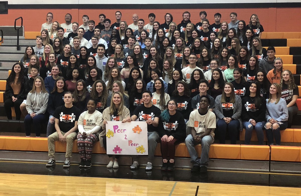Peer2Peer club yearbook photo ❤️! So proud of this group of kids! This club has grown so much but still feels like family! Thank you for your dedication to #inclusion <a href="/GFoleySHS/">Gerard Foley</a> <a href="/TanyaEMcDonald/">Dr. Tanya McDonald</a> <a href="/SONewJersey/">Special Olympics NJ</a> @Ville_Sup  #GameChangers #ChoosetoInclude #UnifiedGeneration