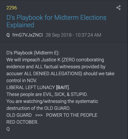11MontanaGal's tweet photo. #Q2296 #Qanon #Q (9/28/18) https://t.co/ThEvXVx9z2