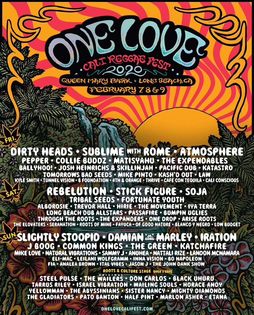 One Love 2020 here we come  😎🙌🏼. See you guys in February!!!🤘🏼 Tickets on sale this Thursday at onelovecalifest.com #onelovefestival #california