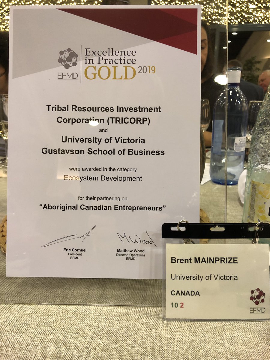 I am proud to be on Team <a href="/GustavsonUVic/">UVic Gustavson School of Business</a> with our valued partner TRICORP taking home the Gold from Barcelona this evening #EFMDExecEd for the @aceprograms