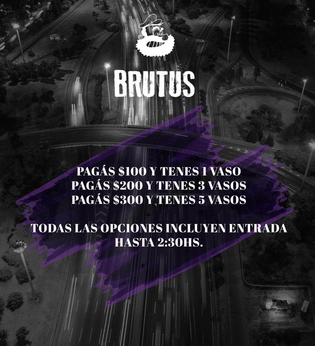 BrutusBar1's tweet photo. ‼️SÁBADO 16 DE NOVIEMBRE ‼️
BRUTUS SAT’S “SI HAY BIRRA MEJOR”.
Tenemos una fiesta especial para vos, desde la producción y técnica hasta la música! No te olvides de participar de nuestros sorteos de instagram💣‼️ https://t.co/W4QQcGcSEc