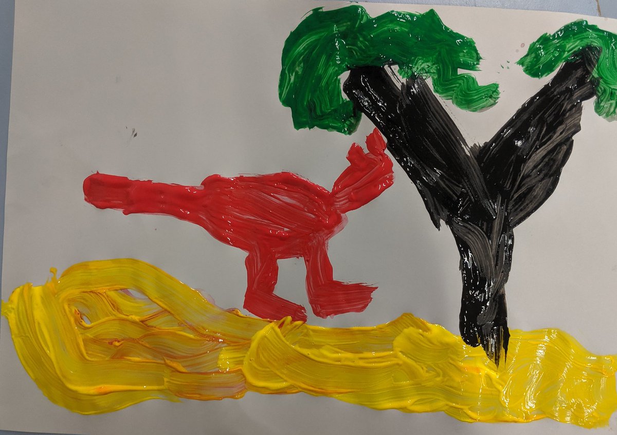 BNWPS_Jack's tweet photo. Today we read the indigenous story 'How the kangaroos got their tails'. We loved the artwork in the story and decided to have a go ourselves! 😁 https://t.co/p6UwUxHOhg