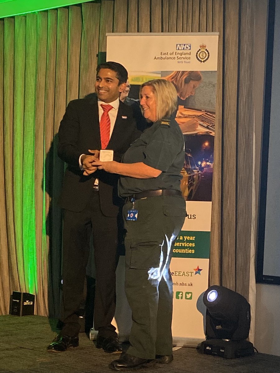 LukeSquibb1's tweet photo. 25 years service @EastEnglandAmb #eeastawards tonight for Carrie https://t.co/qSeHenOtvR