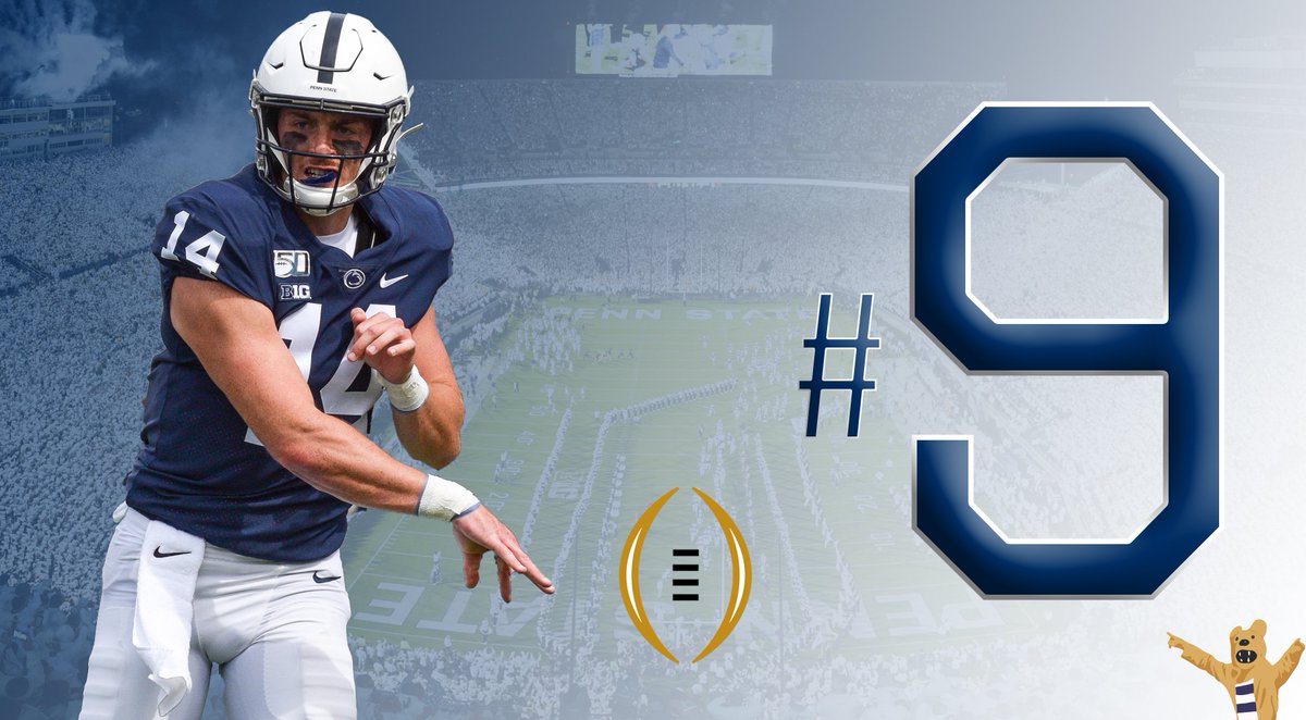 OnwardState's tweet photo. JUST IN: Penn State football fell five spots to No. 9 in this week's @CFBPlayoff top 25 rankings. https://t.co/7tjhmZURbx