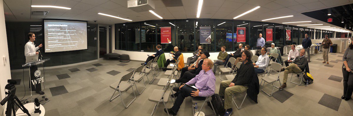 Our November Security of Things <a href="/Meetup/">Meetup</a> with <a href="/ForgeRock/">ForgeRock (Now Ping Identity)</a> on how Trust &amp; Identity accelerate the #iot Revolution. Thanks to <a href="/WPI/">WPI</a> for hosting at their amazing  #Seaport facility!