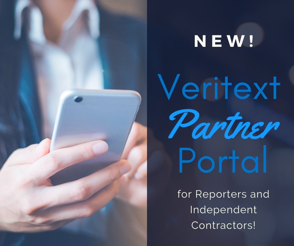 Dear valued reporters and independent contractors: Say hello to your New Veritext Partner Portal! Visit our website to register today for your new account. #orangelegal #veritext #litigation #support #legal #lawyers #support