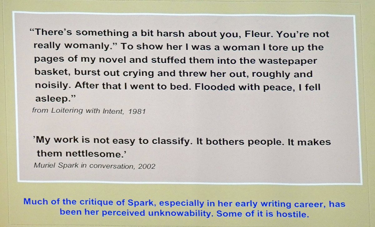 The annual Muriel Spark lecture <a href="/natlibscot/">National Library of Scotland</a> was given by Janice Galloway, who met Dame Muriel several times and said it was like drinking at "an erudite fountain." She was introduced by Muriel Spark Society chairman Eric Dickson. <a href="/MSparkSociety/">Muriel Spark Society</a> <a href="/Sparkivist/">Sparkivist</a>