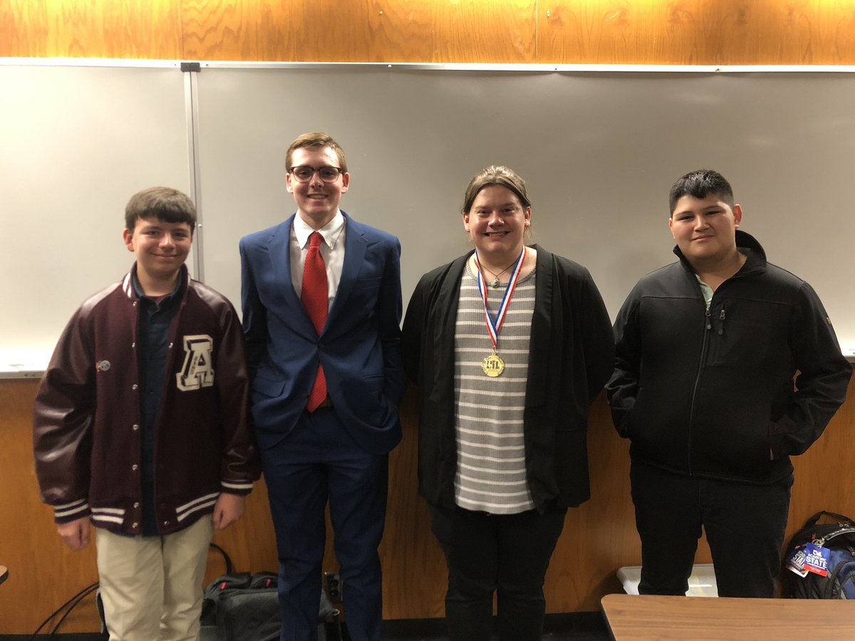 AthensDebate's tweet photo. Athens competed at UIL Congress today and will be headed to Austin in January. Gavvy Lott advanced to state!!! Quentin Hensley and Oscar Alfaro also competed today. Cage Hill attended as the alternate. https://t.co/Z59k3j4NCy