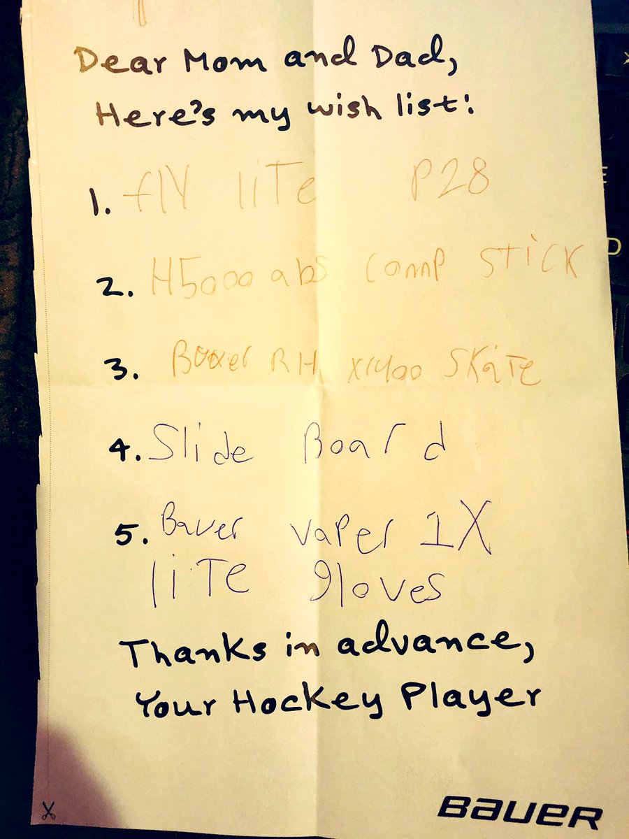 draap10's tweet image. Dear @BauerHockey, Please make your Christmas wish list addressed to Santa next time!  😂 My Hockey player’s list is way to expensive for Mom and Dad!  #brokehockeymom #santahelp #luvmyTy8 😂❤️🥅🏒