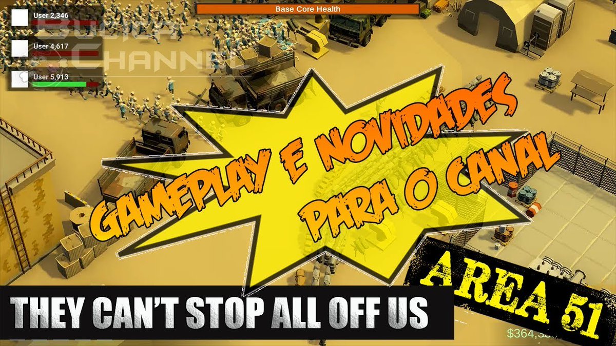 📣E aaaeeee Galerinhaa! Game Play de They Cant Stop All of US!!
Nesse Vídeo eu jogo uma gameplay do jogo Indie They Cant Stop All of us da @StudiosWhiteout, e falo sobre algumas mudaças do canal e tento defender a Área 51 de uma invasão!!
Divirtam-se
#Area51 #Theycantstopus