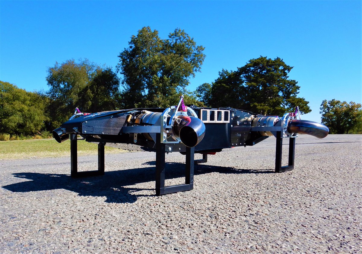 FusionFlightInc's tweet image. Ready for lift-off! 200-Horsepower AB5 JetQuad.

FusionFlight.com/JetQuad

#fusionflight #jetquad #uas #uav #jet #drone #aircraft #quadcopter #multicopter #diesel #turbine #microturbine #jetengine #vtol #hover #testflight #autonomous