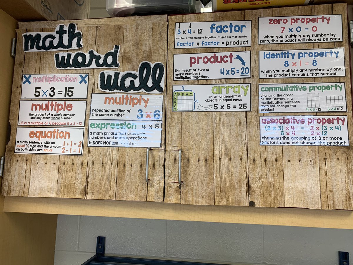 We started out multiplication unit last week! Math word wall: updated ✅
