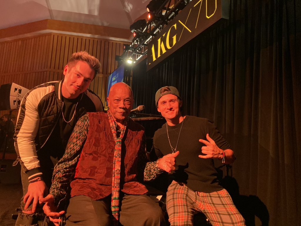 HaydenMaringer's tweet photo. Thank you @QuincyDJones @evaride @AKGaudio https://t.co/FOky8lbOTr