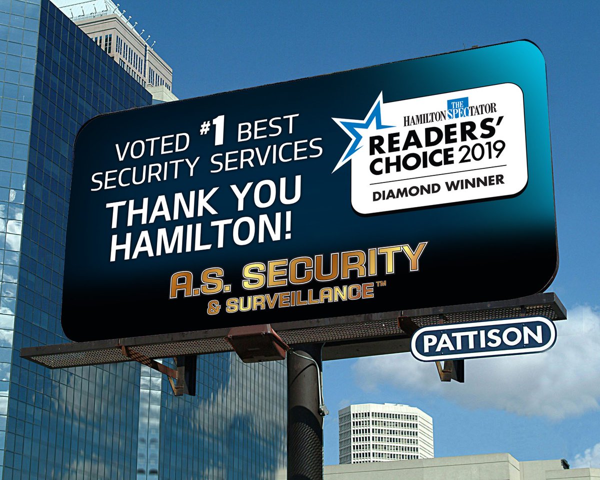 AS_Security's tweet image. Thank You to all of our dear Hamiltonians and @TheSpec  for voting us your official Best Security Company 2019 in #HamOnt