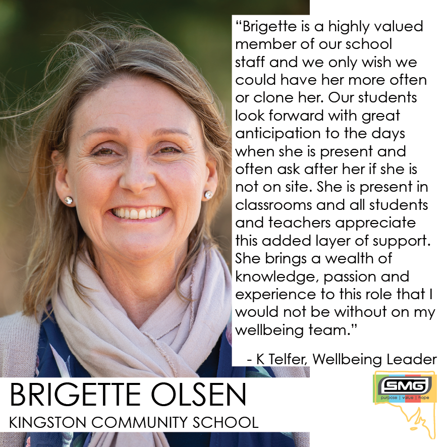 _SMG_SA's tweet photo. The value SMG Chaplaincy brings to local communities is valued so highly that school often ask for more hours or to clone their PCW! Thank you Brigette for the amazing job you do #smgchaplaincy #positiverolemodel #limestonecoast https://t.co/HMS70R0Kt0