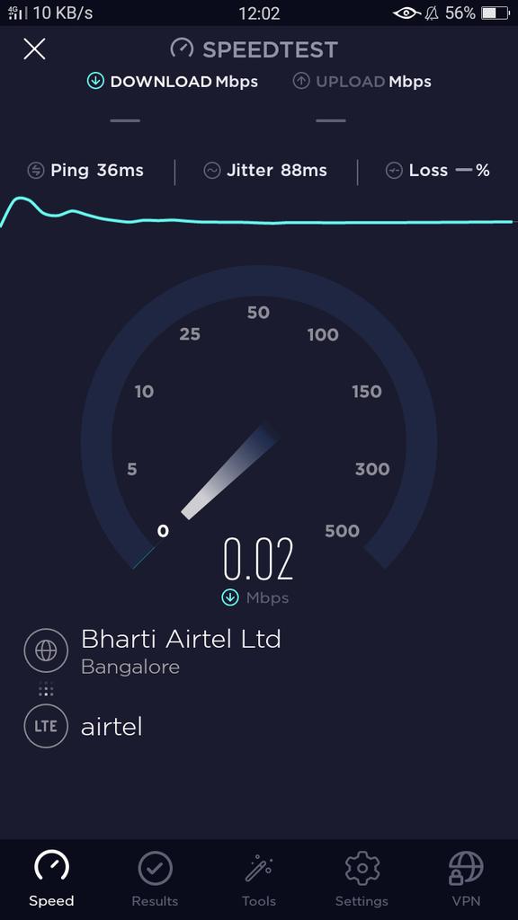 deep_2590's tweet photo. @airtelindia 4g is dead as rock, worst network. @reliancejio can you help ? never will come back to #Airtel https://t.co/NPHGZ4Bx4b