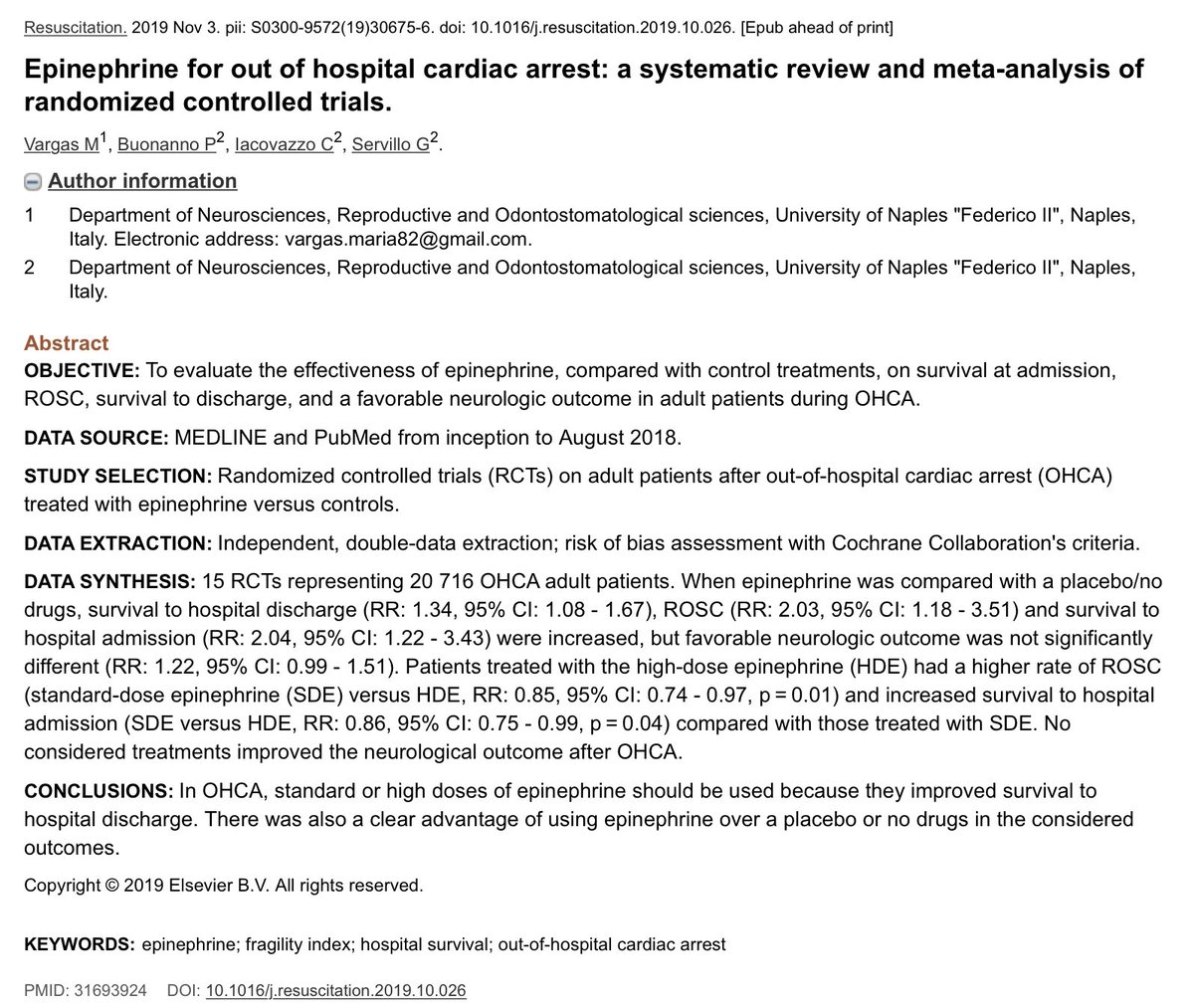 ICUCharts's tweet photo. #adrenaline for #OHCA #ICU https://t.co/jwKnDykIOw https://t.co/POldjMcRZZ #CCCF2019 #CCCForum #AMR #WorldPneumoniaDay #HeartFailure #FOAMed #ecmo #cardiovascular #cardiac
https://t.co/bwalklfejp https://t.co/ary5A6LkLL