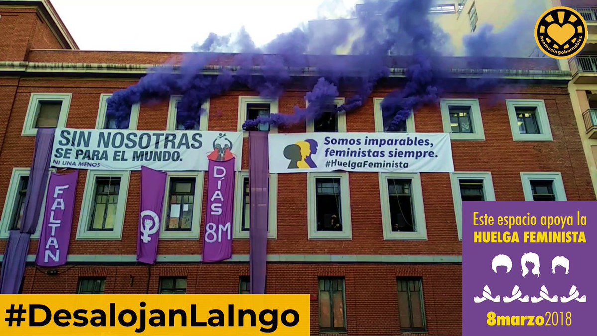 FeminismosMad's tweet photo. #DesalojanLaIngo uno de los corazones del movimiento feminista. Pero no nos van a parar, somos indesalojables, construiremos 1000 Ingobernables. https://t.co/zF8tm64PFG