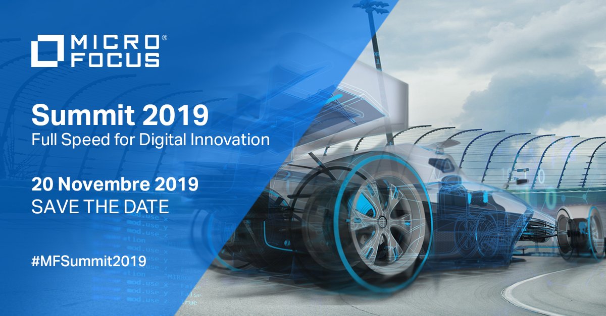 franzrusso's tweet photo. Enterprise #DevOps, #HybridIT, Management, #Security, Risk and Governance e Predictive #Analytics.
Questi i temi del prossimo #MFSummit2019.
Segnatevi questa data 📌#20novembre.
Qui le info 👉 https://t.co/42BHhgHxBF
E qui per registrarsi 👉 https://t.co/GyzteBT125
#innovation https://t.co/5XswgcvwDk